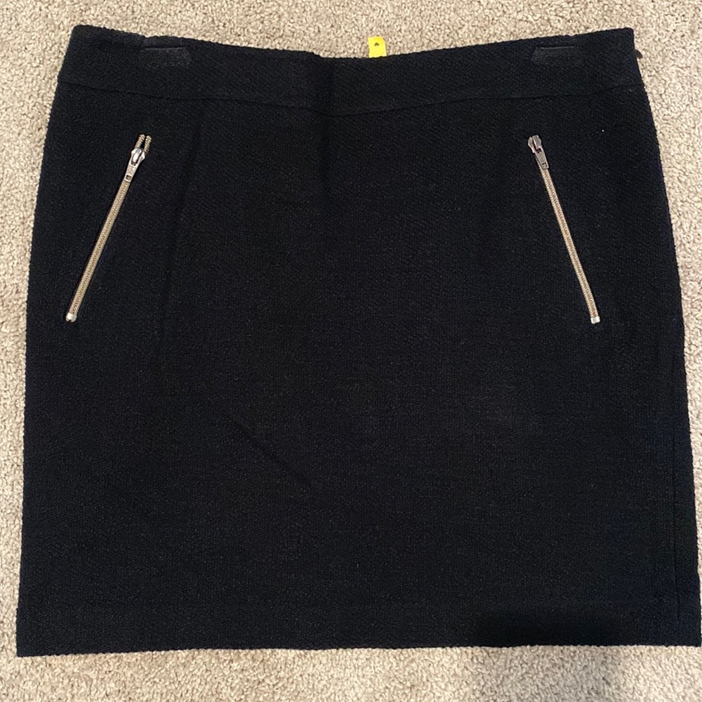 Ann Taylor Textured Black Mini Skirt